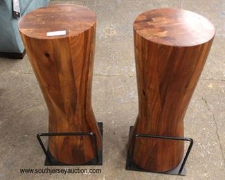  PAIR of Mid Century Style Acaria Wood Bar Stools with Industrial Metal Foot Rest

Auction Estimate $200-$400 – Located Inside 