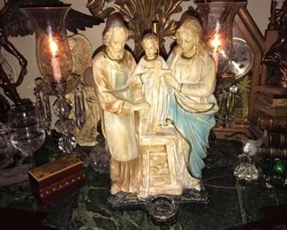3FT T.M.O CONNEL CHALKWARE  RELIGIOUS SCULPTURE  $45