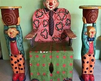huge 50" adult antique clown chair set  $150