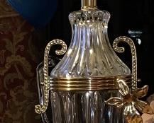 TALL CRYSTAL BRASS LAMP