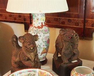 Pr. Wooden Foo Dogs