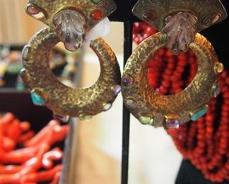 Signed Mexican Sterling Earrings