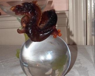 Daum Dragon on large crystal ball