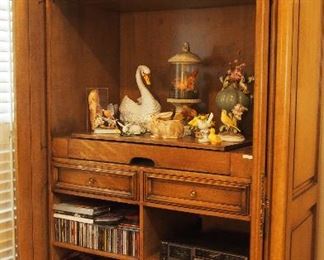Vintage TV Armoire full of cds, vintage electronics and shabby chic treasures