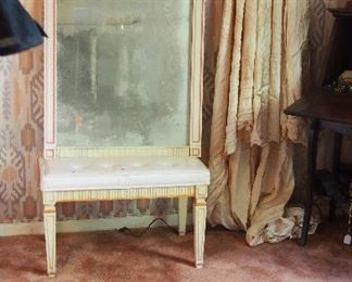 Mid C. Mirror and Vanity Bench