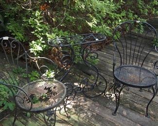 Metal Garden chairs & Table