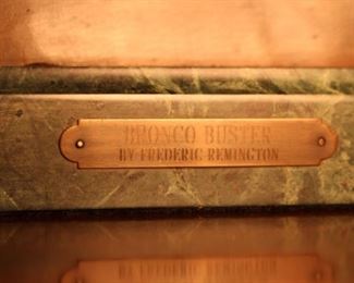 Bronco Buster name plate.  