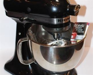 KitchenAid standing mixer with attachments.  