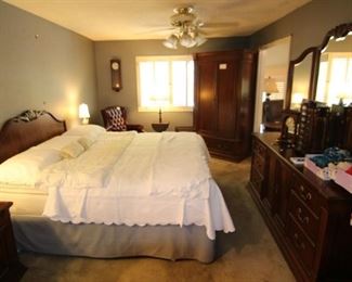 The bedroom is full of linens, towels, scarves, tights, clothing and so much more!