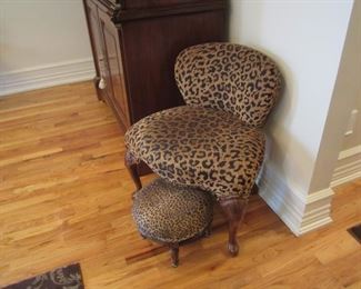 Small Side Chair and footstool