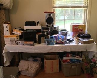Electronics, stereo, projector, cameras, albums, records, CD's, tapes...