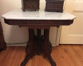 Antique Marble top side table