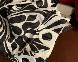 black and white shower curtain