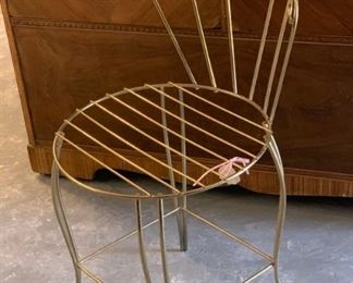 metal makeup/vanity chair
