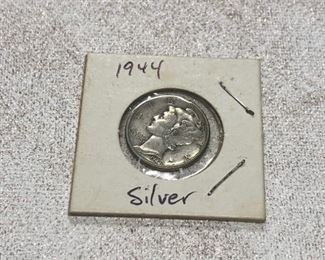 1944 silver mercury dime