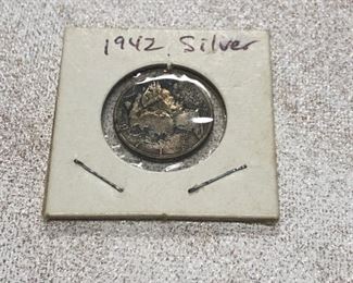 1942 Silver mercury dime
