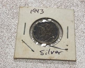 1943 Silver Mercury dime