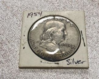 1954 Franklin silver half dollar