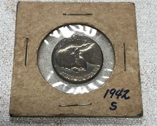 1942-s Silver War nickel