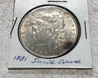 1881 BU US Morgan silver dollar