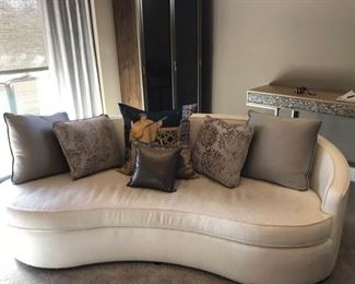 Curved Custom Fabric Couch