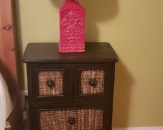 Nightstand, Ceramic Lamp