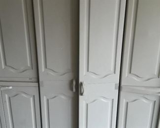 We have Several garage storage shelves in great condition.