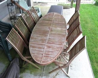 Teak Table and 8 Chairs