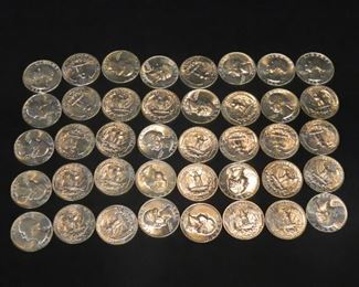 Forty 1964 Uncirculated Quarters