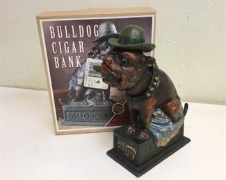 cast iron banks bulldog cigar