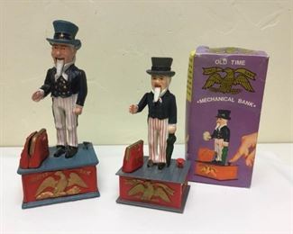 cast iron uncle sam banks