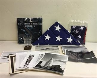 military flag and nasa photos