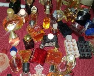 Hundreds of miniature perfume bottles