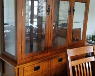 2 piece large china cabinet