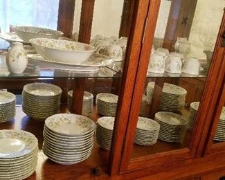 buffet with a nice set of china