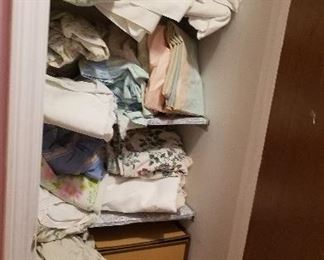 a closet full of sheets