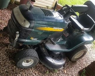 RIDING LAWN MOWER WILL NOT START DEFINITELY NEED BATTERY PLUS IT HAS ATTACHMENTS THAT GO WITH IT