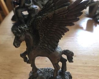 Pewter horse. Large collection