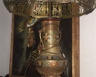 Cloisonne lamp