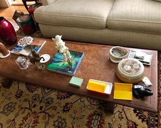 Unique burlwood coffee table