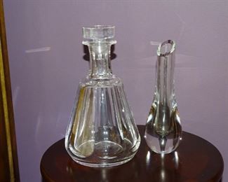 Baccarat decanters and vases
