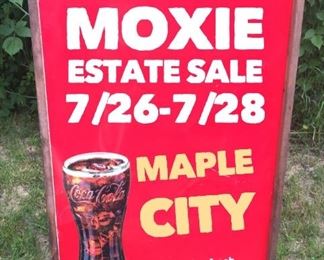 Two sided shop sign dry erase Coca Cola
