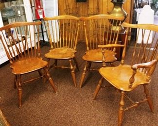 SET OF FOUR MAPLE. CHAIRS