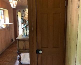 Cedar door with vintage hardware