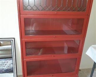 Barrister Bookcase with Leaded Glass