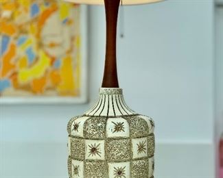 Midcentury chalkware lamp