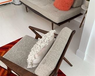 Z chairs and day bed/sofa, refinished with new upholstery