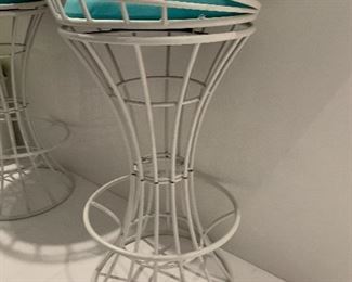 Atomic style barstools, (pair)