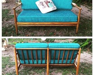 Dux style two seater with new upholstery