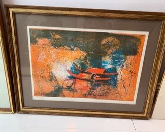 Signed laboudang lithograph